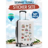 Tuğset Etiket Seyahat Temalı Bavul Sticker Etiket Çıkartma S8 T976