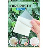 Tuğset Etiket Süper Şeffaf Yapışkanlı Kare Postit 50 Yaprak Transparan Karenot-T1376