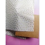 Tuğset Etiket Tuğset Benekli Gold Desen Pelur Kağıdı 50X70 cm 10 Adet Beyaz Renkli Kırtasiye Ürünü