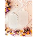 Tuğset Etiket Tuğset Beyaz Etiket Klips Toka Kartı 25 Adet 14,5x8 cm Aksesuar Kartı/Sarf Malzemeler