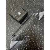 Tuğset Etiket Tuğset Gümüş Yıldız Desenli Pelur Kağıdı Siyah 50 x 70 cm 10'lu Paket Hafif ve Koruyucu