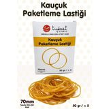 Tuğset Etiket Tüset Kauçuk Paketleme Lastiği 50 gr 70 mm Paket Lastiği Sarı Renkli Kullanım İçin Uygun