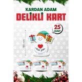Tuğset Etiket Yılbaşı Kartı Etiket (DELİKLİ) Yeni Yıl Hediye Ürün Etiketi Yılbaşı Süsü 25 Adet Hediye Kartı Beyaz-T1524
