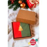 TUĞSET ETİKET Yılbaşı Renkli Pelur Kağıt 50x70cm 10Adet /Kırmızı Yeşil Pelur Kağıt /Yeni Yıl Paketleme - T595