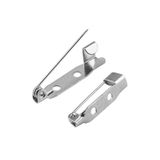 Tuhafiyecimiz Metal Broş Iğnesi (2 Cm) Yaka Iğnesi Alt Aparat 100LÜ