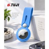 Tuji Airtag 1. ve 2. Nesil Kılıf Orginal Akıllı Takip Cihazı Kılıfı Orginal Tam Koruma Su Geçirmez Silikon Anahtarlık, Mavi
