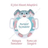 Tuka Home Çocuk Bebek Klozet Adaptörü Kulplu Süngerli Lüx Tavşan Desenli