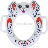 Tuka Home Kırmızı Köpek Desenli Klozet Aparatı Bebek Lazımlık