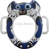 Tuka Home Koyu Lacivert Köpek Desenli Klozet Aparatı Bebek Lazımlık
