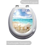 Tuka Home Lüks Sert Kapaklı Yumuşak Süngerli Klozet Kapağı M18 - Beyaz