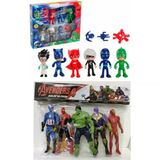 Tuka Shopping Pjmasks Pijamaskeliler 10'lu Figür +5'li Avengers Spiderman Thanos Ironmn Kaptan Amerika Oyuncak Set