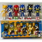 Tuka Shopping Tukashopping Sonic Kirpi Sonic Oyuncak Tails-Knuckles-Super Sonıc-Sonic 6'lı Figür Karakter Oyuncak Seti - Tuka