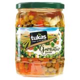 Tukaş Garnitür 560G Cam Kavanoz Havuç Bezelye Patates Konserve 8'Li Avantaj Paketi
