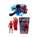 TukaShopping54 Spiderman Örümcek Adam Ağ Fırlatan Ok Atan Vantuzlu Eldiven Işıklı Figür Oyuncak