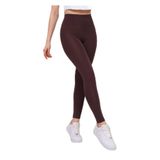 TÜKATO Kadın Bordo Renk Yüksek Bel Dayanıklı Örme Kumaş Toparlayıcı Spor Tayt BORDO XL