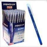 Tükenmez Kalem 10 Adet Mavi Renk 1.0 MM Büro Tipi Ballpoint Pensan