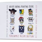 Tükenmez Resim Defteri - Ressam Kediler - 25x35 cm