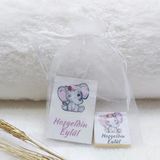 Tül Kese İçinde Ahşap Magnet Ve Madlen Çikolata Bebek Şekeri Bebek Magnet(30 Adet)