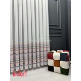 Tül Perde Çocuk Odası Tül Perdesi Colorful Gökkuşağı Desen 375 x 260 Ekru
