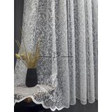 Tül Perde Pati Desen Örme Kumaş (Kısa Camlar İçin Uyumlu) 450 x 190