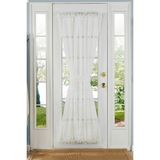 Tül Shop Briz Çubuklu Ultra Büzgülü Briz Gümüş Tül Perde Kapı&pencerelere Uygun 2 Kolay Takma Çubuğu - 30 x 150 cm - Kırık Beyaz