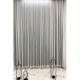 Tül Shop Fransız Camlara Uygun Ttm Zemin Kurşunlu Ütü Sevmez Seyrek Pile Düz Uzun Tül Perde - 230 x 280 cm - Kırık Beyaz