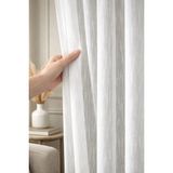 Tül Shop Şantuklu Bambu Model Tül Perde 1/2 Seyrek Pileli Ultra Dökümlü Ağır ve Tok Şık-Tasarım - Ekru - 160 x 190 cm