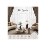 Tül Shop Titi Bambu Fransız Camlara Uygun Ütü Sevmez Uzun Tül Perde 1 X 3 Sık Pileli