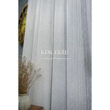 Tül Shop Ütü Istemez ve Kırışmaz Ağır Sade ve Şık Kdk Ekru Model 1/2 Seyrek Pileli Tül Perde - Kırık Beyaz - 180 x 280 cm