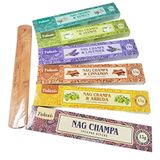 Tulasi Nag Champa Combo Tütsü Çubukları Seti ve JR Hatıra Mıknatısı 6'lı Paket 15 g, Çoklu Koku