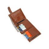 Tuldar Erkek Deri Bozuk Para Hazneli Kartlık Cüzdan 10x12cm Tul515 - Taba Taba