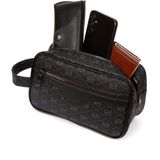 Tuldar Erkek Siyah Deri Portföy Clutch Traş Kozmetik Bakım Ve Günlük El Çantası (14X24CM) tul374 - 031-Siyah