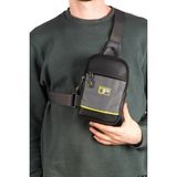 Tuldar Unisex Gri Impertex Kumaş Telefon Bölmeli Günlük Çapraz Göğüs ve Omuz Çantası tul508 - Antrasit - Gri