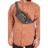 Tuldar Unisex Gri Kumaş Usb Kulaklık Çıkışlı Crossbody Çapraz Omuz Göğüs Ve Bel Çantası tul360 - Gri Sarı