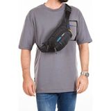 Tuldar Unisex Siyah Kumaş Usb Kulaklık Çıkışlı Crossbody Çapraz Omuz Göğüs Ve Bel Çantası tul360 - 0TB-Siyah