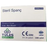 Tules Steril Gazlı Bez Spanç 7.5 x 7.5 CM 100 Adet