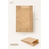 Tuli 100 Adet Kraft Kese Kağıdı 12X20 cm – Burger, Tost, Sandviç ve Hediye Paketi