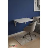Tulip Life Duvara Monte Katlanır Mdf Masa 60 x 45 cm Demir Ayaklı Katlanır Sehpa TLPM02M - Beyaz