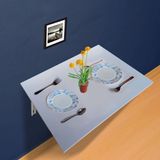Tulip Life Duvara Monte Katlanır Mdf Masa 60 x 45 cm Demir Ayaklı Katlanır Sehpa TLPM02M - Beyaz