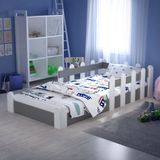 Tulip Life Montessori Karyola Beyaz-Antrasit 90X190 Yatak Uyumlu Oval Kesim Çocuk Yatağı TLP-314 - 90 x 190 cm - Antrasit - Beyaz