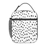 tulpock Polka Dots öğle yemeği kutusu yalıtımlı öğle yemeği çantası kadın erkek için yeniden kullanılabilir sızdırmaz soğutucu taşınabilir Tote beslenme çantası iş ofis seyahat piknik için