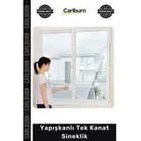 #Tülsineklik 125X75 Cm İnce Dokulu Tül Pratik Montaj Pencere Kapı Uyumlu Yapışkanlı Tek Kanat Sineklik