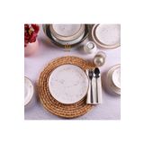 Tulü Porselen Stanbul Collection Reactive 46 Krem 24 Cm 6 Adet Servis Tabağı Sunum Takımı