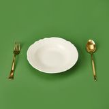 Tulu Porselen Tiffany Krem 21 cm Yemek Tabağı