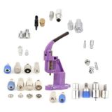 Tulumba Presi Kuş Gözü Çıt Çıt Rivet Çakma Düğme Kaplama Makinası (13 Kalıplı Büyük Set) (Lila Presli Set)