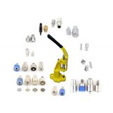 Tulumba Presi Kuş Gözü Çıt Çıt Rivet Çakma Düğme Kaplama Makinası (13 Kalıplı Büyük Set) (Sarı Presli Set)