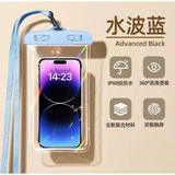 Tüm Cihazlar ile Uyumlu Su Geçirmez Telefon Kılıfı Deniz Havuz Su Altı Çekim Waterproof Ip Askılı Şeffaf Kılıf Apple Samsung Xiaomi Huawei Honor - Universal - Mavi