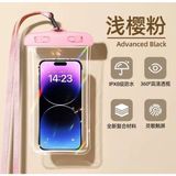 Tüm Cihazlar ile Uyumlu Su Geçirmez Telefon Kılıfı Deniz Havuz Su Altı Çekim Waterproof Ip Askılı Şeffaf Kılıf Apple Samsung Xiaomi Huawei Honor - Universal - Pembe