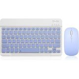 Tüm Cihazlara Uyumlu Kablosuz Bluetooth Klavye ve Mause Seti Tablet Telefon iPad Samsung Galaxy Honor Redmi Lenovo Lila