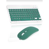 Tüm cihazlarla uyumlu kablosuz Bluetooth klavye ve mouse setimiz, sessiz, slim ve zarif tasarımıyla (KOYU YEŞİL)